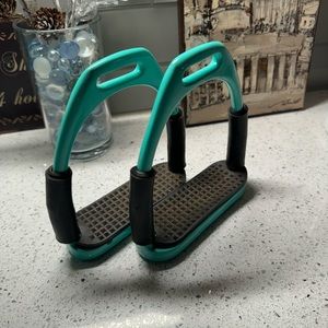 Teal stirrup irons